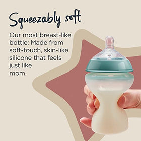 Silicone Baby Bottle & Pacifier Set with Breast-Like Nipples