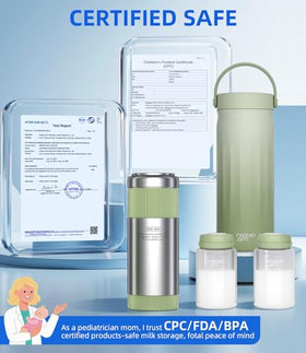 Stainless Steel Breast Milk Cooler Set, 22 oz
