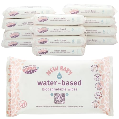 Water-Based Baby Wipes, Unscented, Plastic-Free, 672 Count