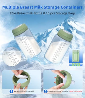 Stainless Steel Breast Milk Cooler Set, 22 oz