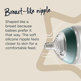 Silicone Baby Bottle & Pacifier Set with Breast-Like Nipples