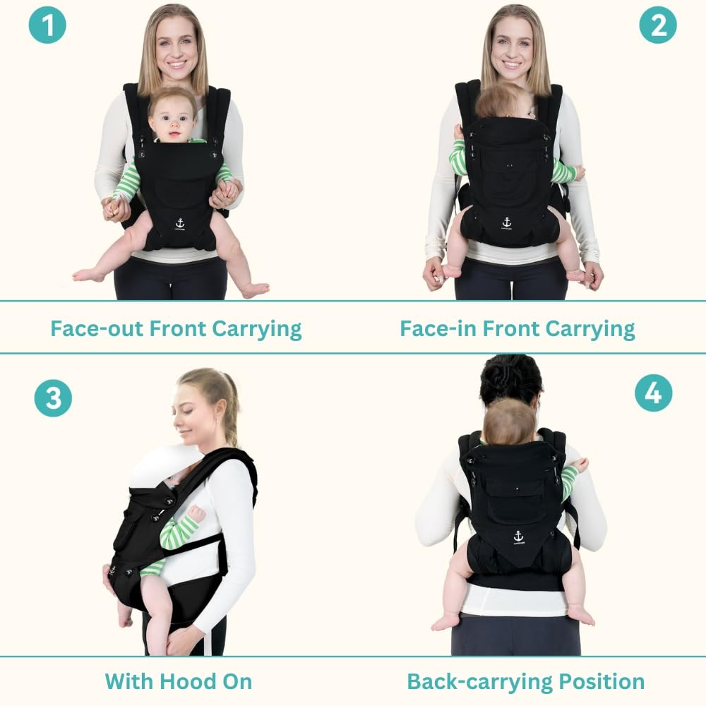Family Care Essentials Bundle with Baby Carrier & Electric Nail Clipper