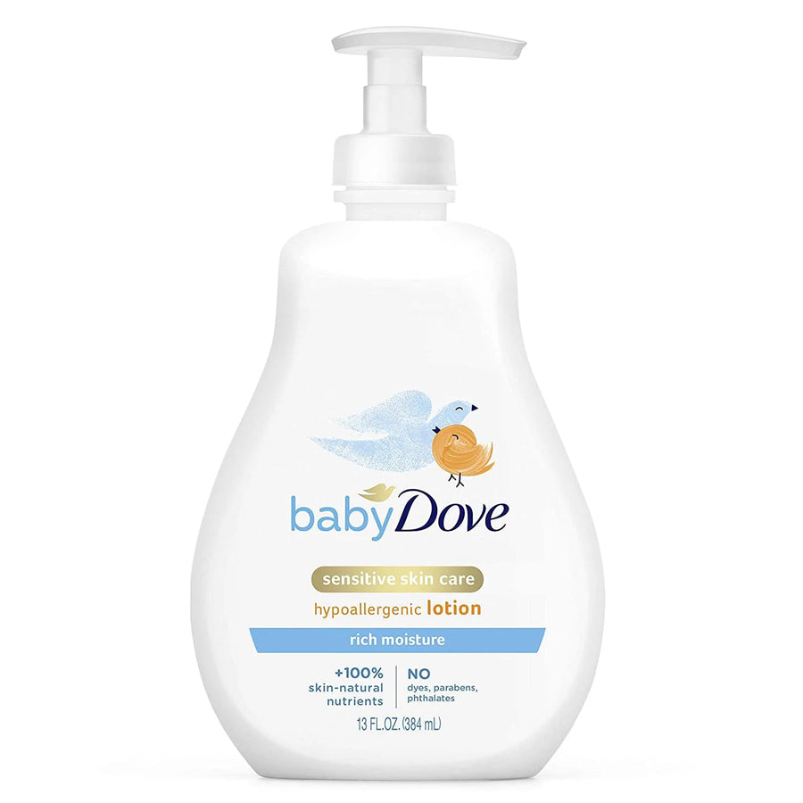 Baby doveHypoallergenic, moisturizingLotionNoneUnisexSensitive skinNutrientsNo parabens, dyes, phthalatesBabyNoneNoneNone