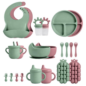 22-Piece Silicone Baby Feeding Set