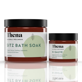 Natural Hemorrhoid Relief Cream & Sitz Bath Soak Set