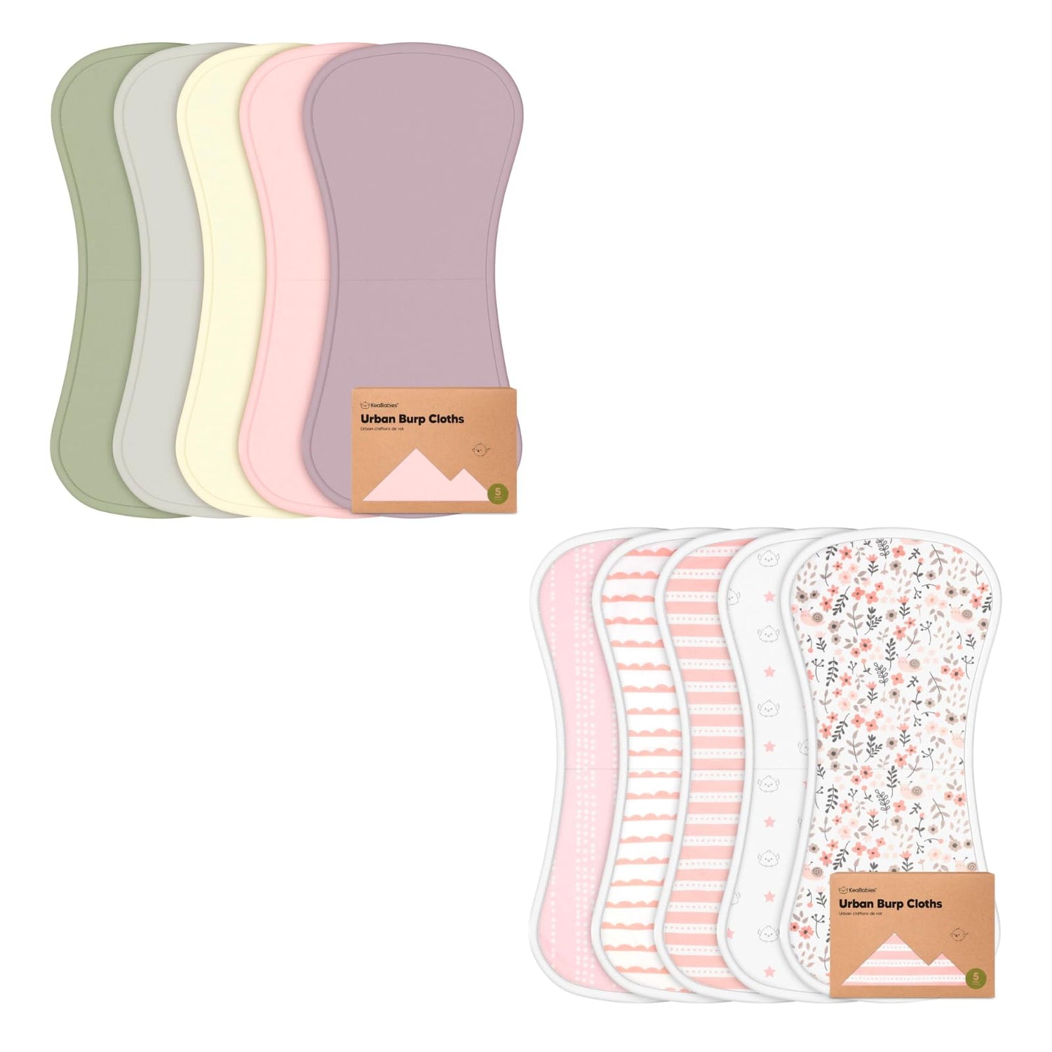 Ultra Absorbent Baby Burp Cloths, 5-Pack