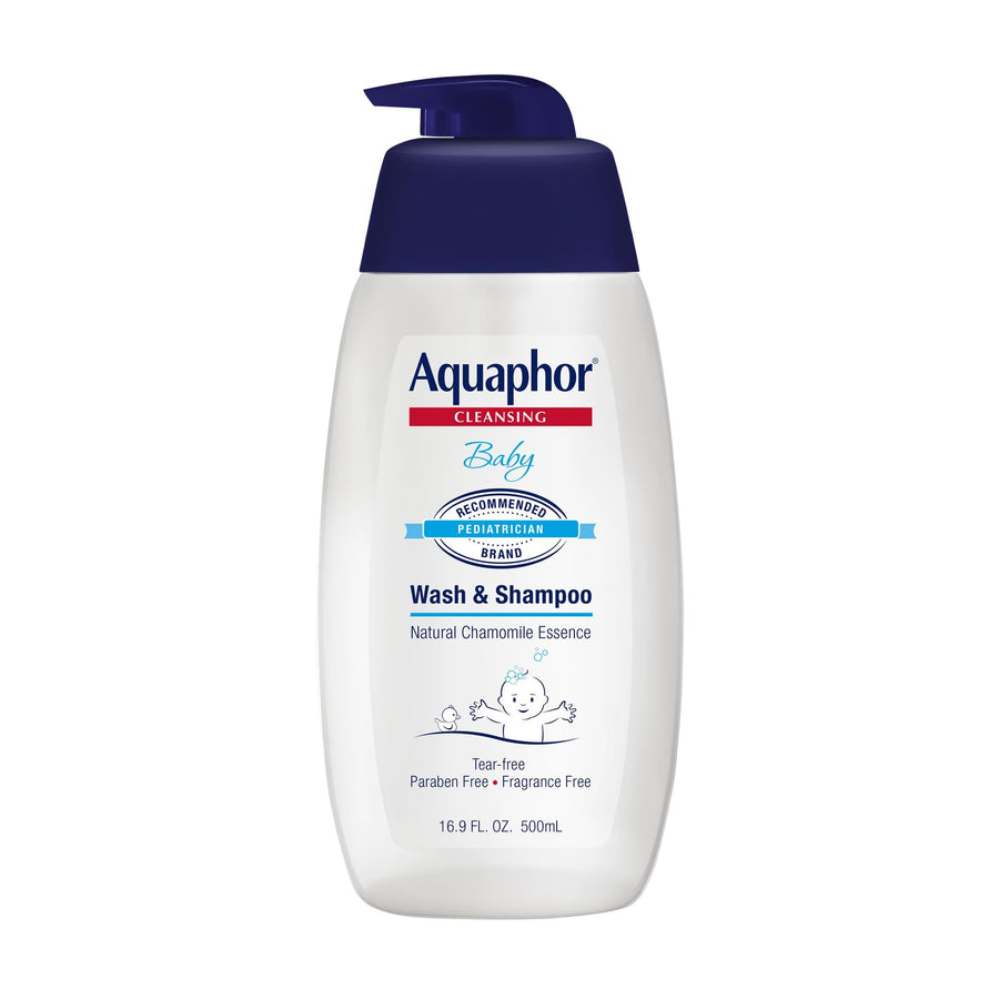 Aquaphor Baby Cleansing Wash And Shampoo 16 Ounce Pump