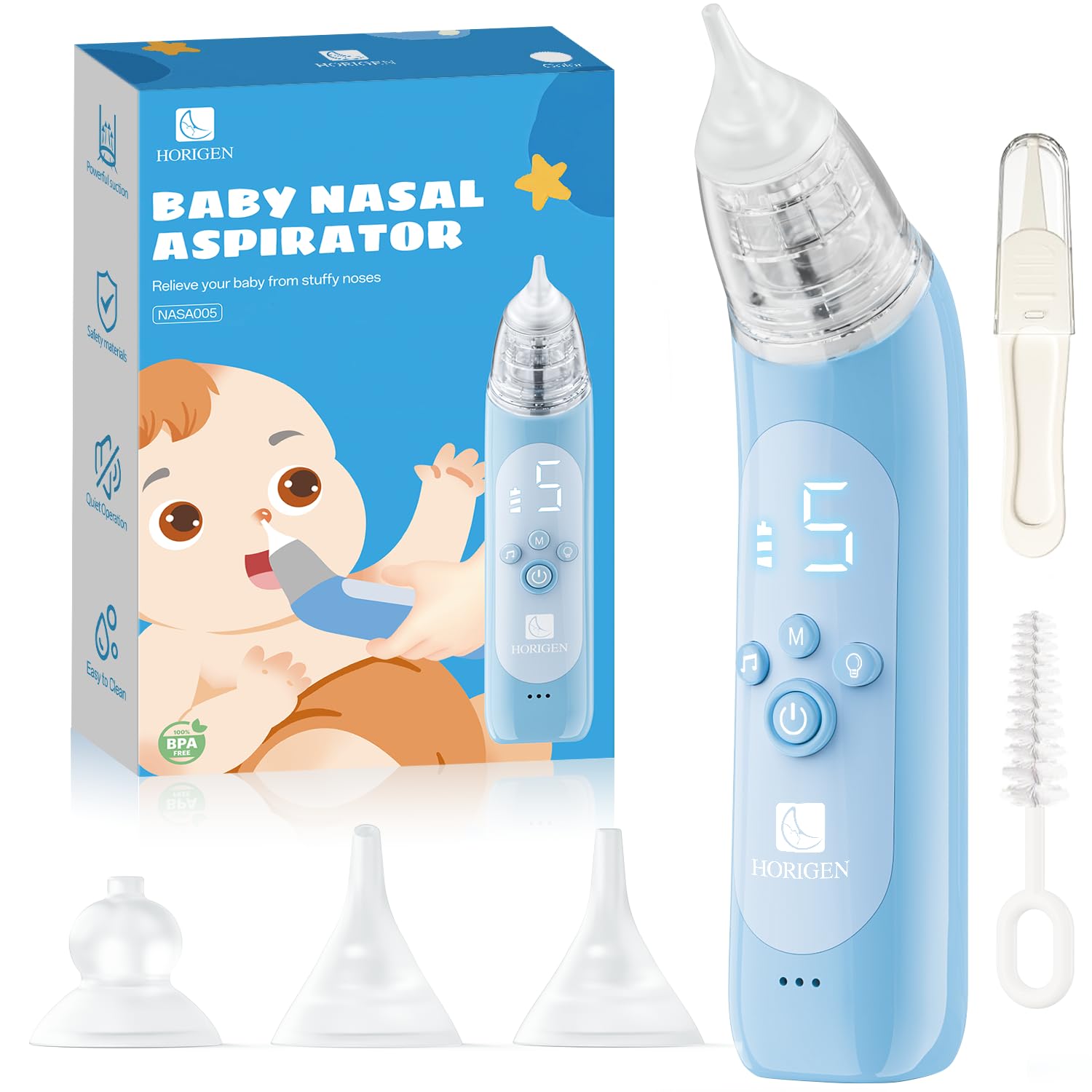 Electric Baby Nasal Aspirator with 5 Suction Levels