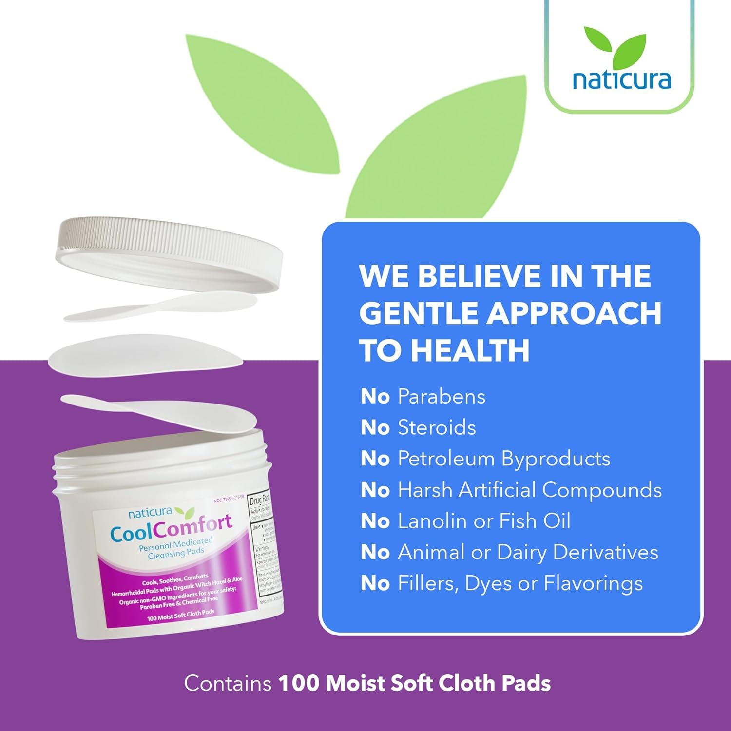 Witch Hazel & Aloe Personal Cleansing Pads for Hemorrhoid Relief
