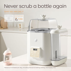 Baby Bottle Washer, Sterilizer & Dryer with Hygienic Storage