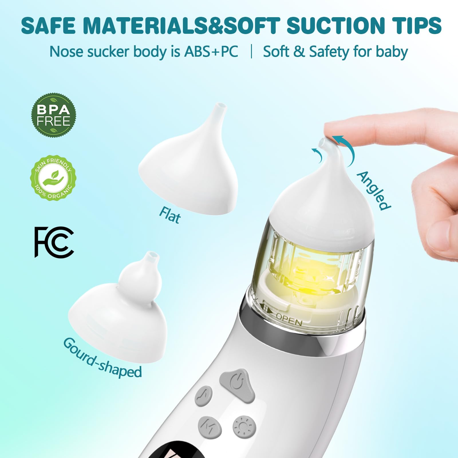 Electric Baby Nasal Aspirator with 5 Suction Modes