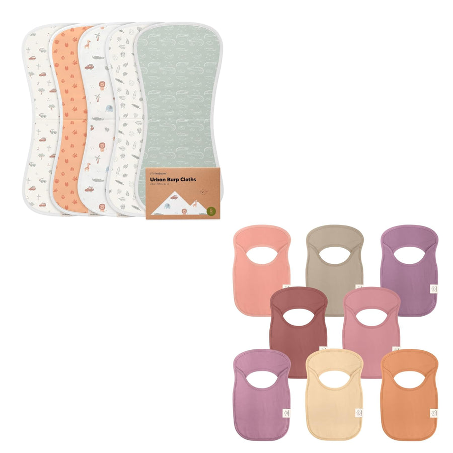 Baby Burp Cloth & Bib Set, 13-Pack