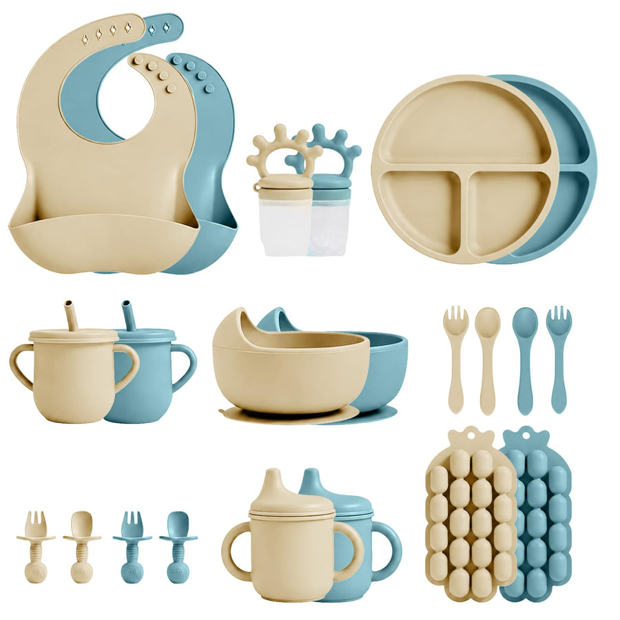 22-Piece Silicone Baby Feeding Set