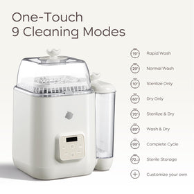 Baby Bottle Washer, Sterilizer & Dryer with Hygienic Storage
