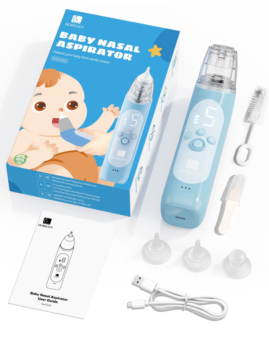 Electric Baby Nasal Aspirator with 5 Suction Levels
