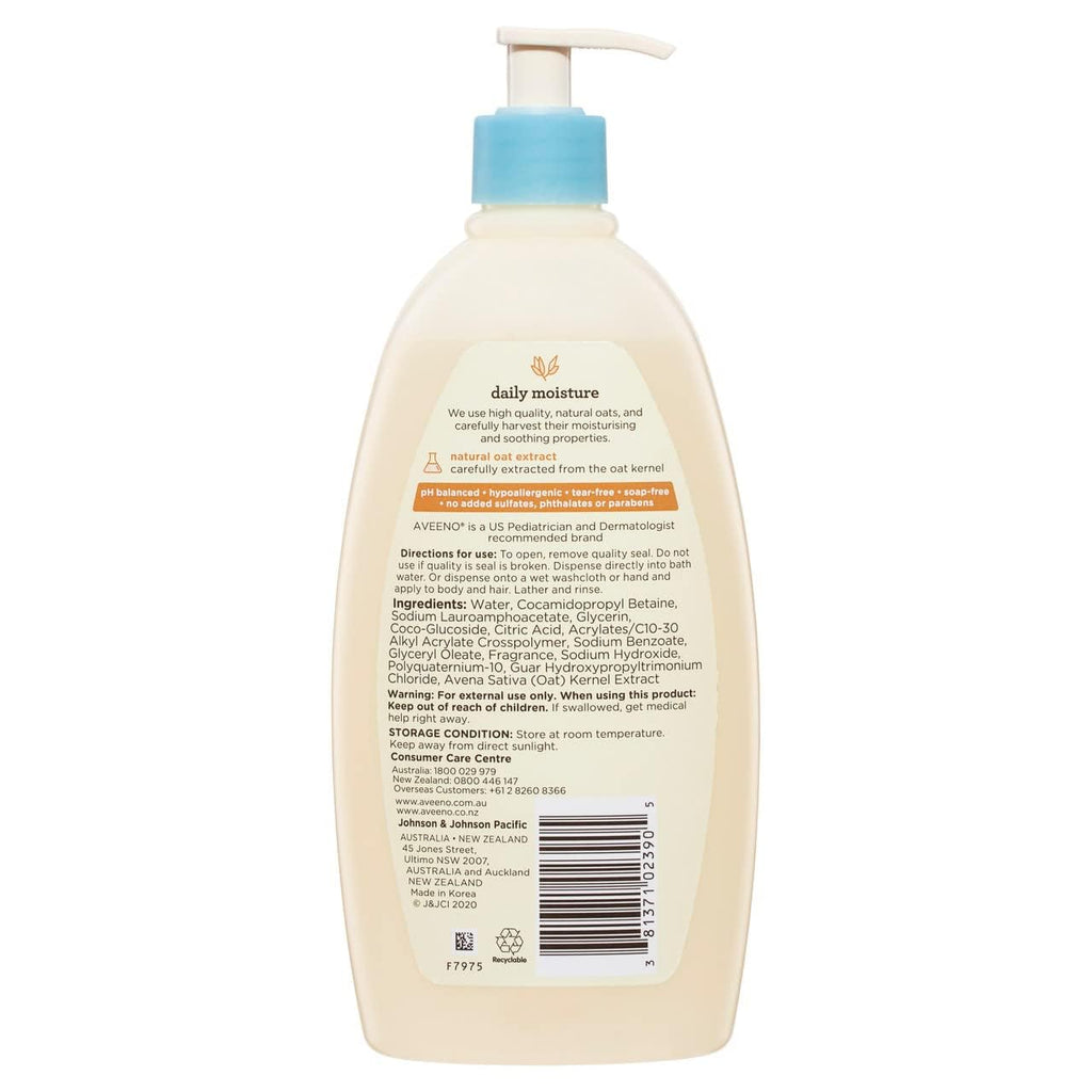 AVEENO Baby Wash & Shampoo, Lightly Scented 18 oz (Pack of 12)