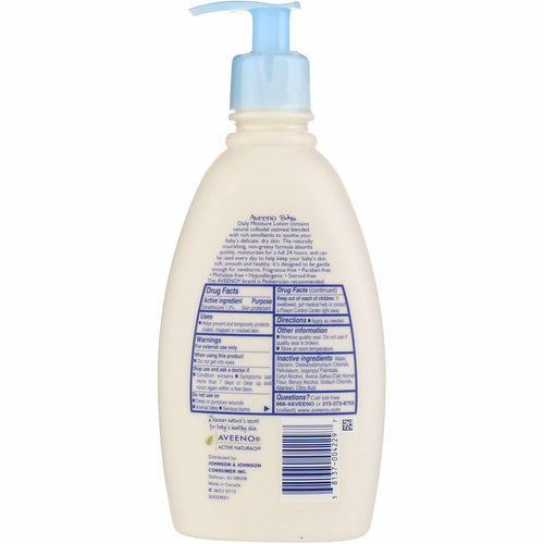 AVEENO Baby Daily Moisture Lotion Fragrance Free 12 oz