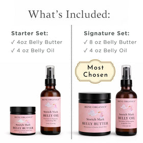 Organic Pregnancy Belly Balm & Stretch Mark Oil Set