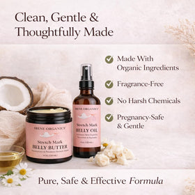 Organic Pregnancy Belly Balm & Stretch Mark Oil Set