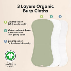 Ultra Absorbent Baby Burp Cloths, 5-Pack