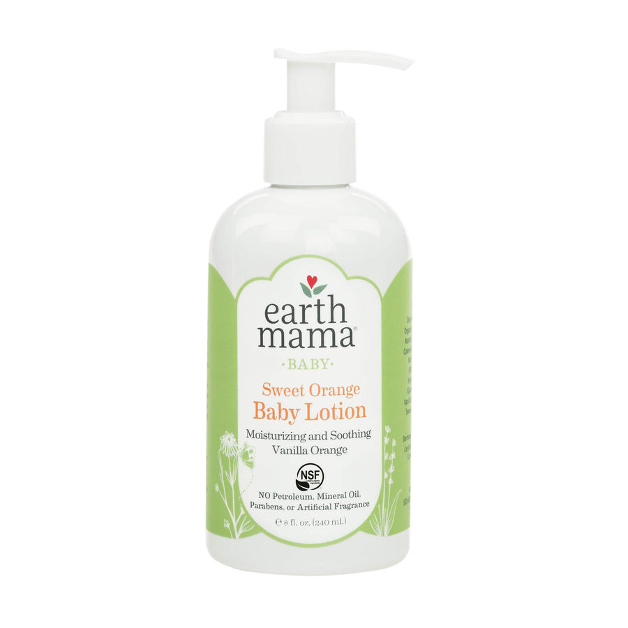 Earth Mama Baby Lotion, Sweet Orange, 8 Fluid Ounce