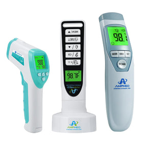 Medical Grade Non-Contact Infrared Forehead Thermometer, 3-Pack