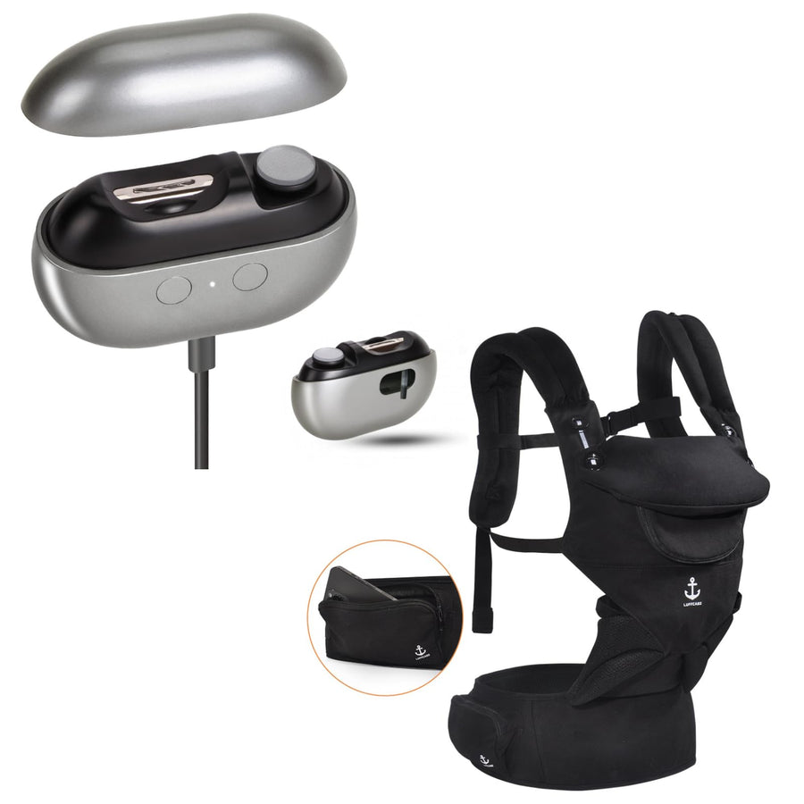 Family Care Essentials Bundle with Baby Carrier & Electric Nail Clipper