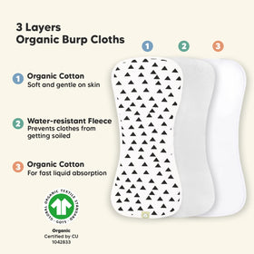 Baby Bandana Bibs & Organic Burp Cloth Set, 15-Pack