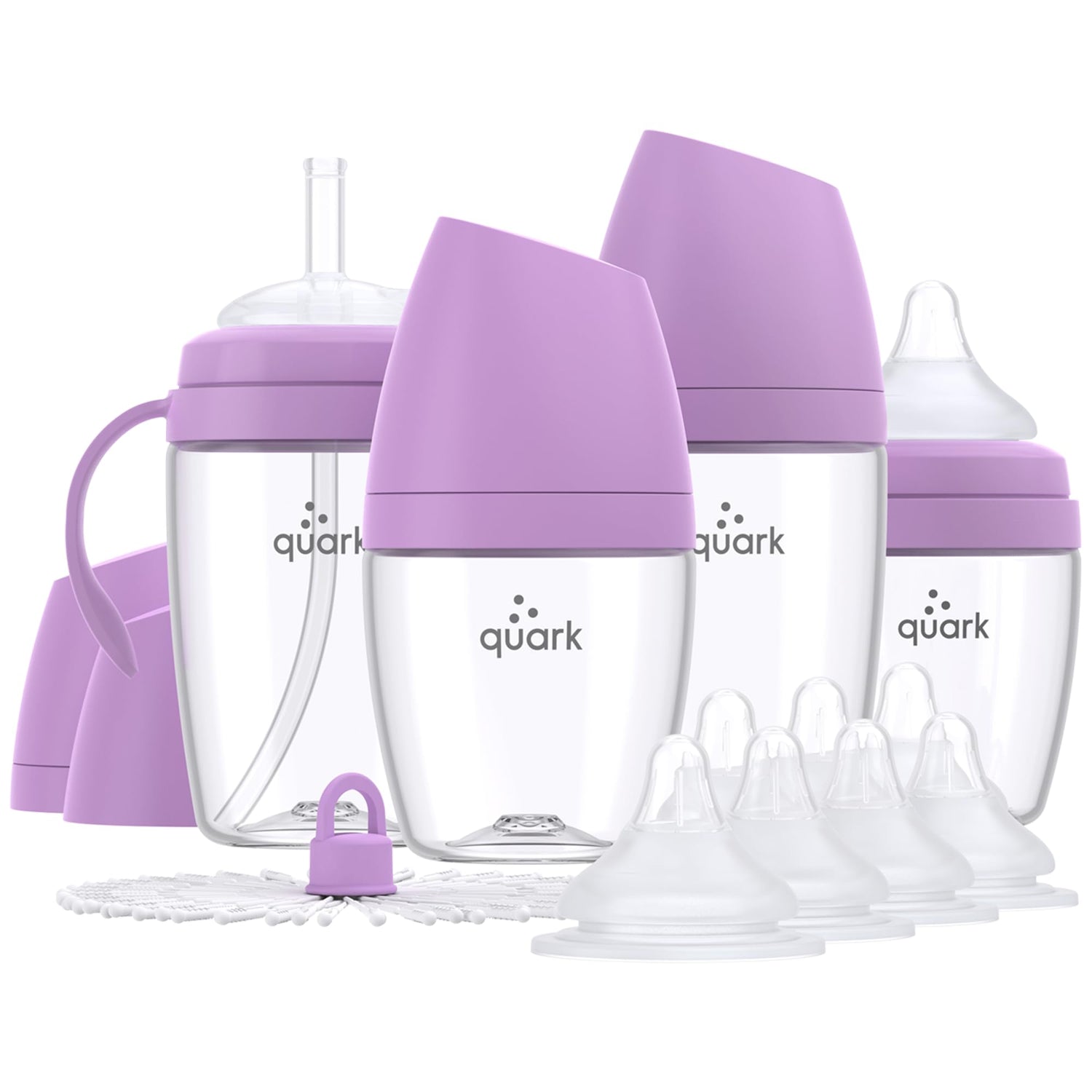 Hybrid Baby Bottle Feeding Set with Anti-Colic Nipples