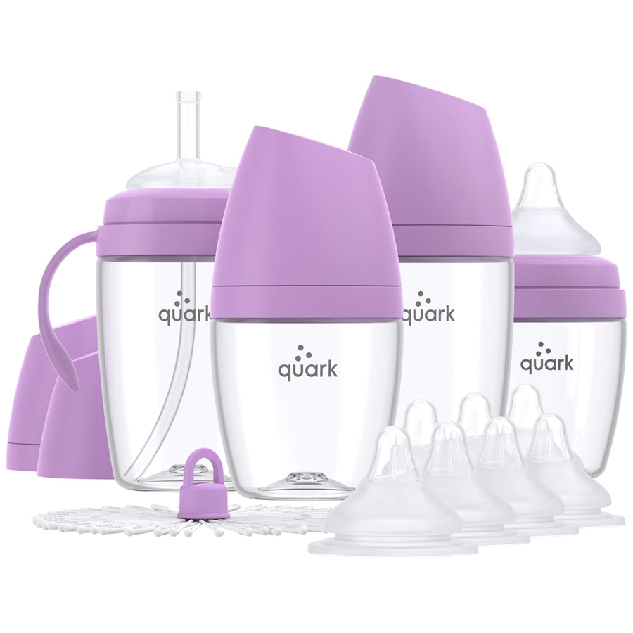 Hybrid Baby Bottle Feeding Set with Anti-Colic Nipples