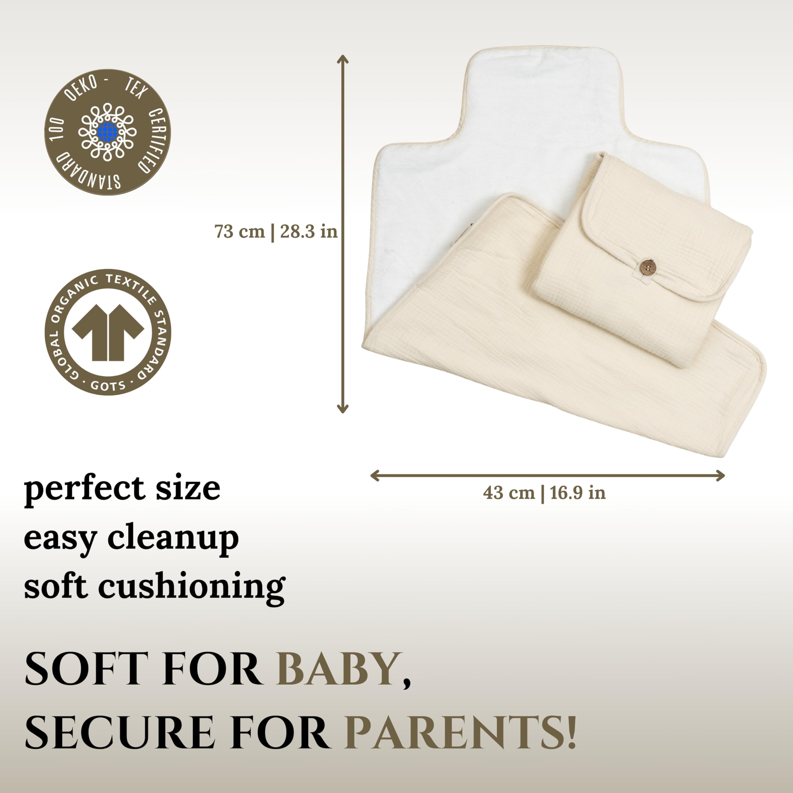 Cherubin Chic Muslin Baby Changing Pad Parent