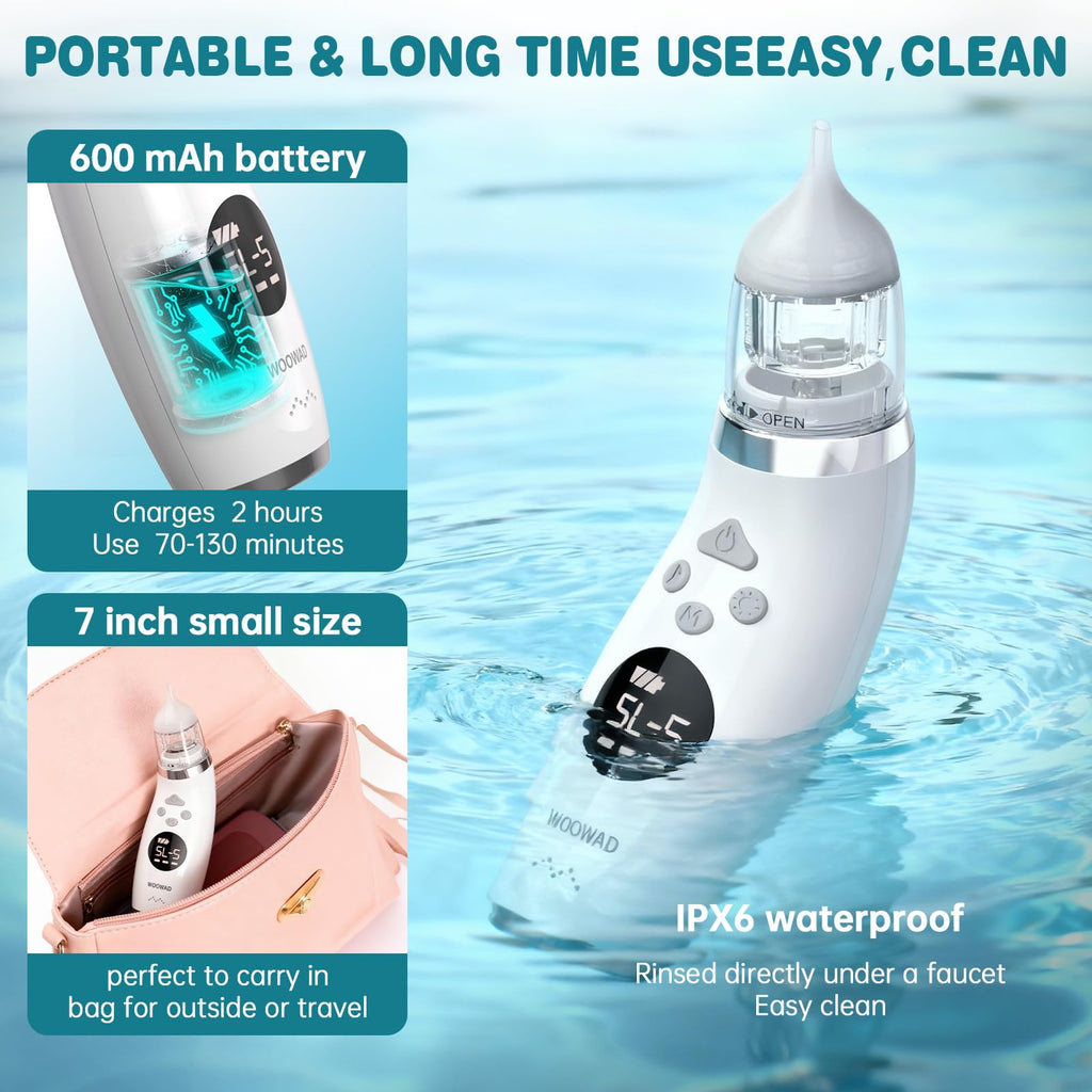 Electric Baby Nasal Aspirator with 5 Suction Modes