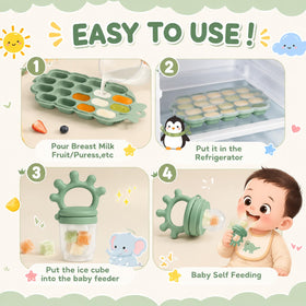 22-Piece Silicone Baby Feeding Set
