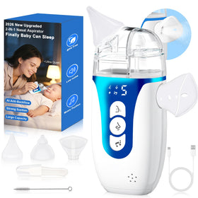 2-in-1 Electric Baby Nasal Aspirator with Powerful Suction