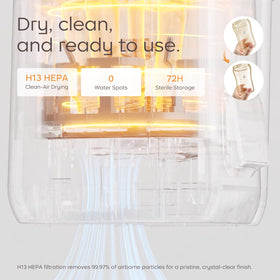Baby Bottle Washer, Sterilizer & Dryer with Hygienic Storage