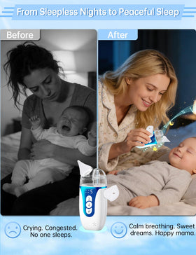 2-in-1 Electric Baby Nasal Aspirator with Powerful Suction