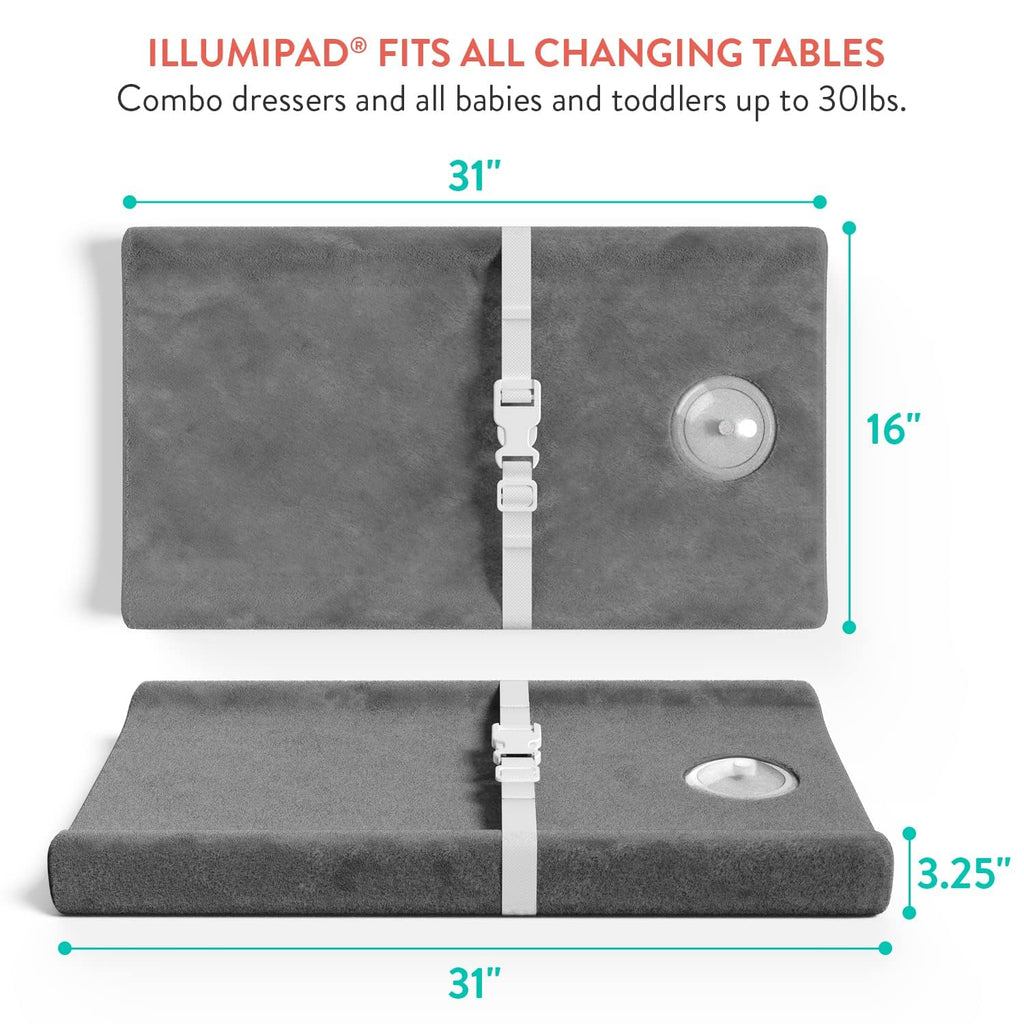 Baby Changing Pad Set with Light & Cover