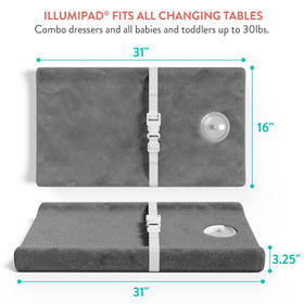 Baby Changing Pad Set with Light & Cover