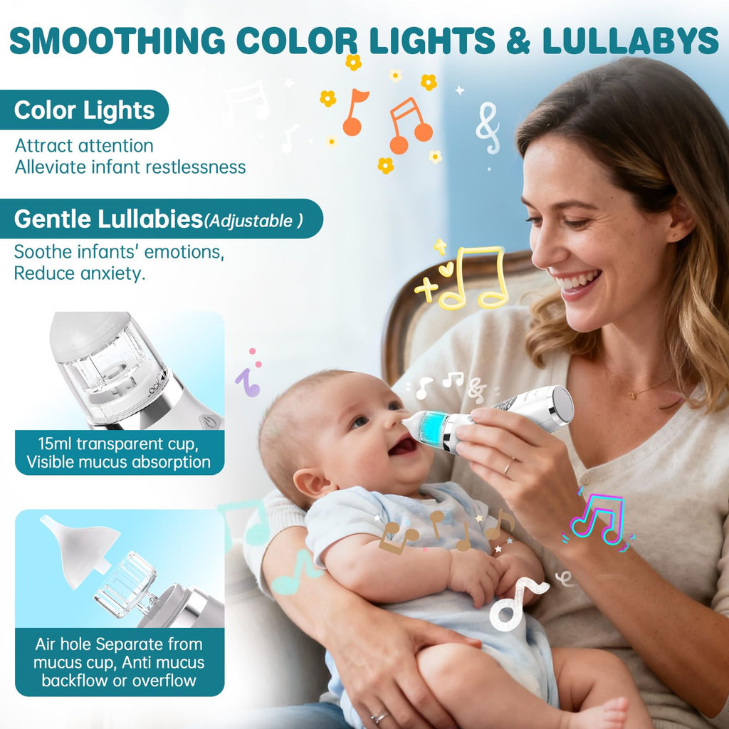 Electric Baby Nasal Aspirator with 5 Suction Modes