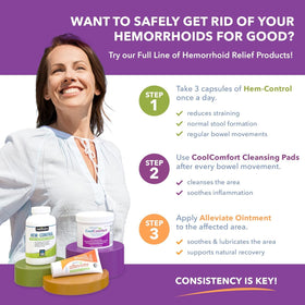 Witch Hazel & Aloe Personal Cleansing Pads for Hemorrhoid Relief
