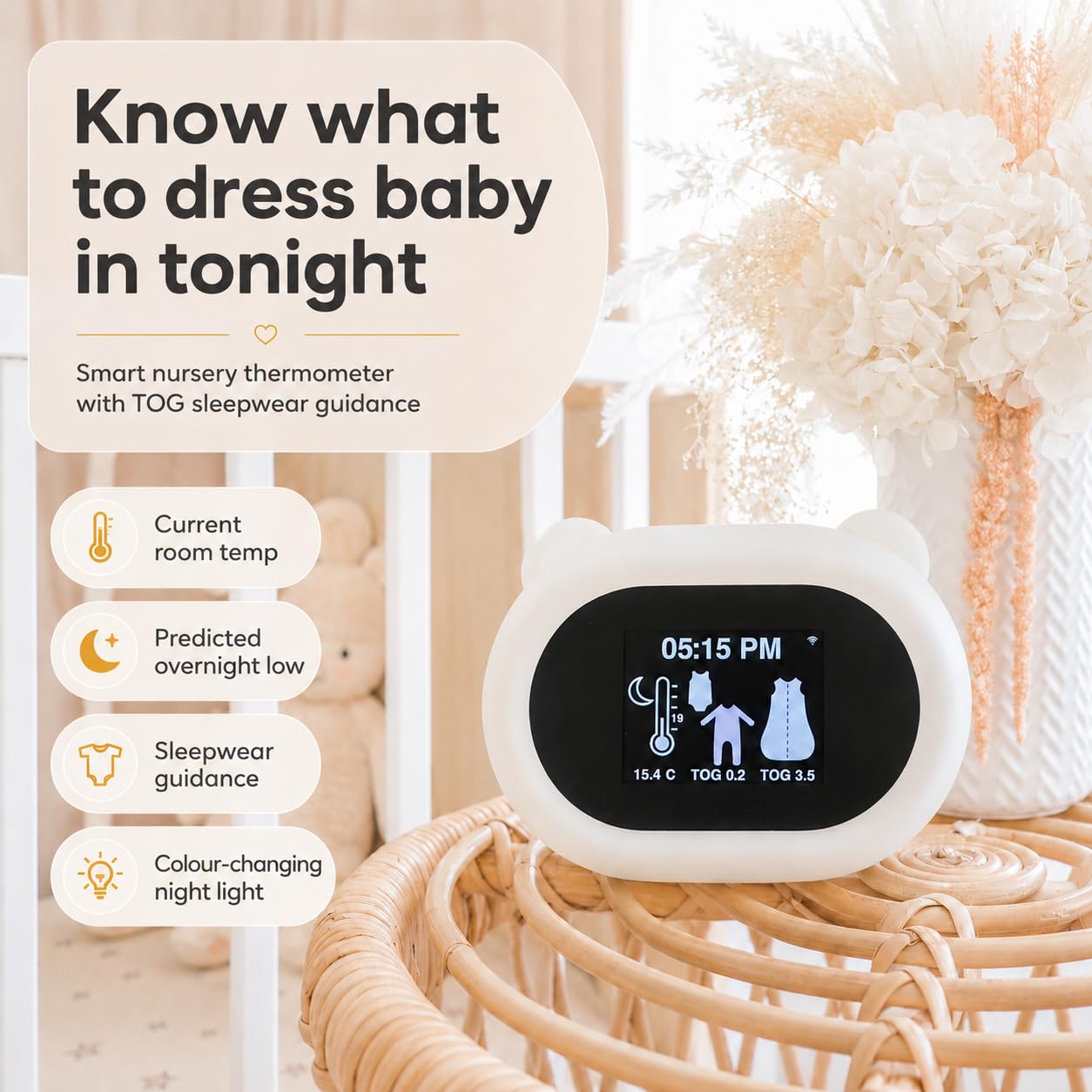 Smart Baby Nursery Thermometer & Room Temperature Monitor