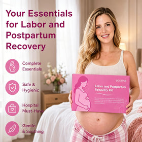 Postpartum Recovery Essentials Kit with Peri Bottle & Ice Pads
