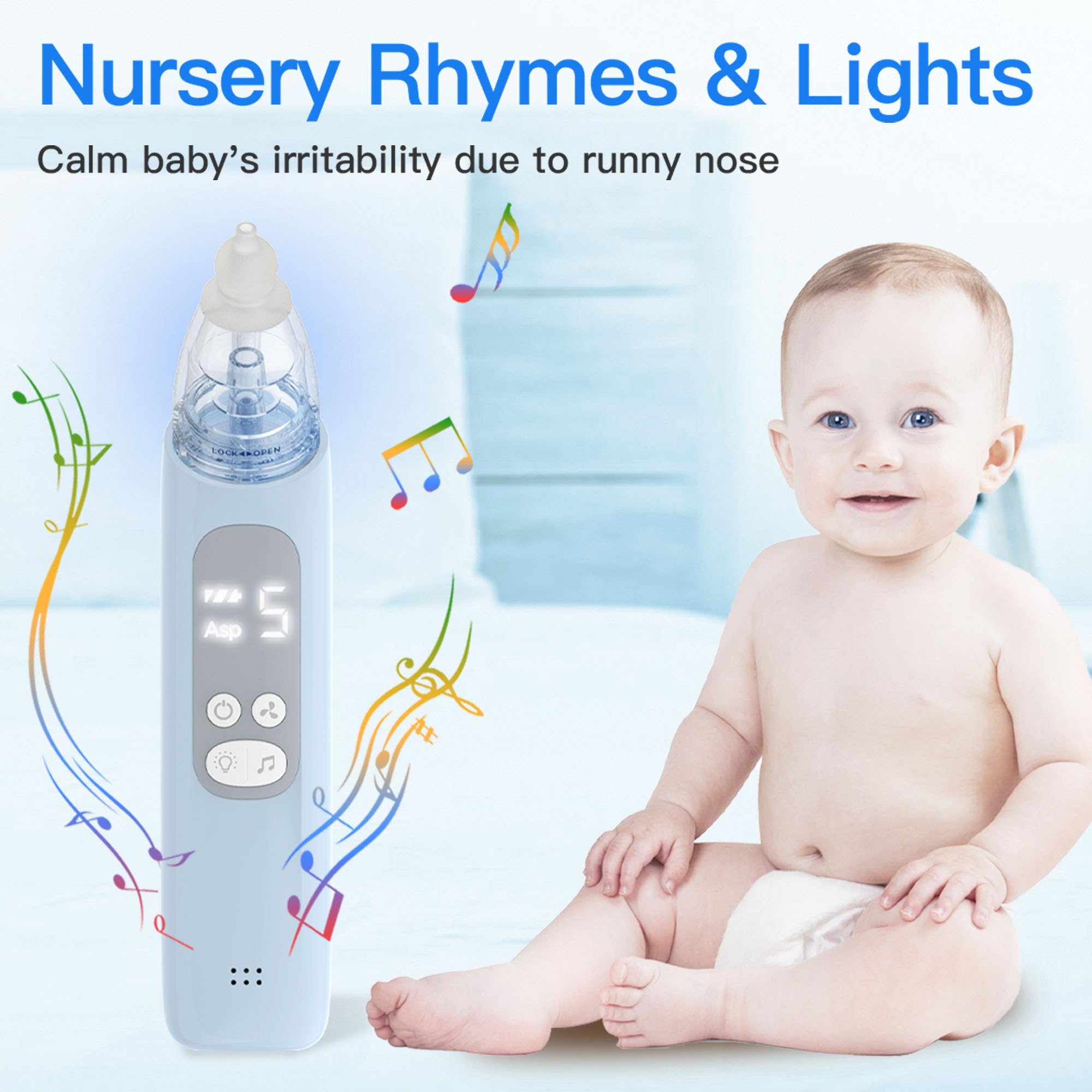 Electric Baby Nasal Aspirator with Adjustable Suction