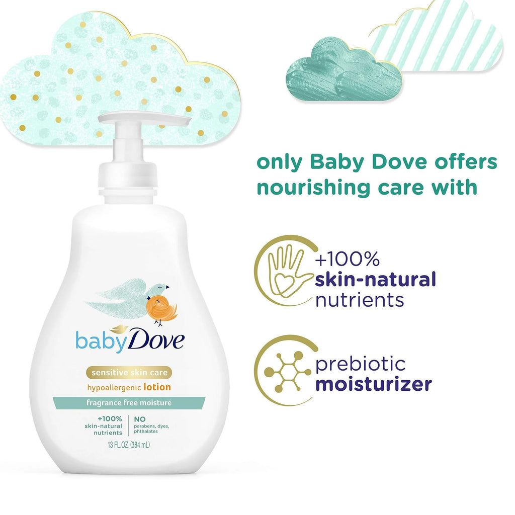 Baby Dove Lotion, Sensitive Moisture, 13 Ounces Each (12)