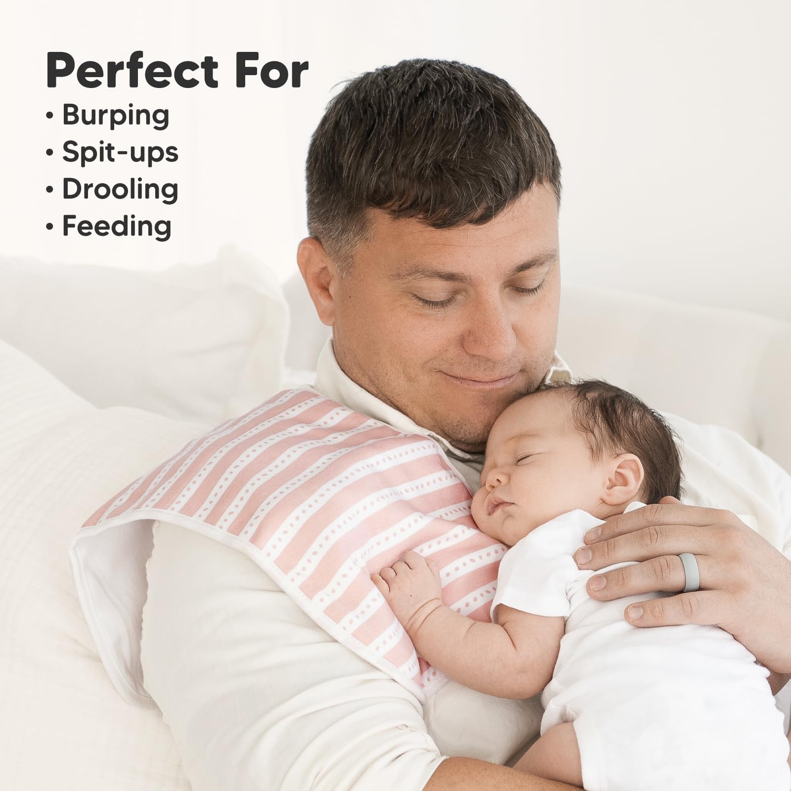 Ultra Absorbent Baby Burp Cloths, 5-Pack