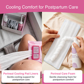 Postpartum Recovery Essentials Kit with Peri Bottle & Ice Pads