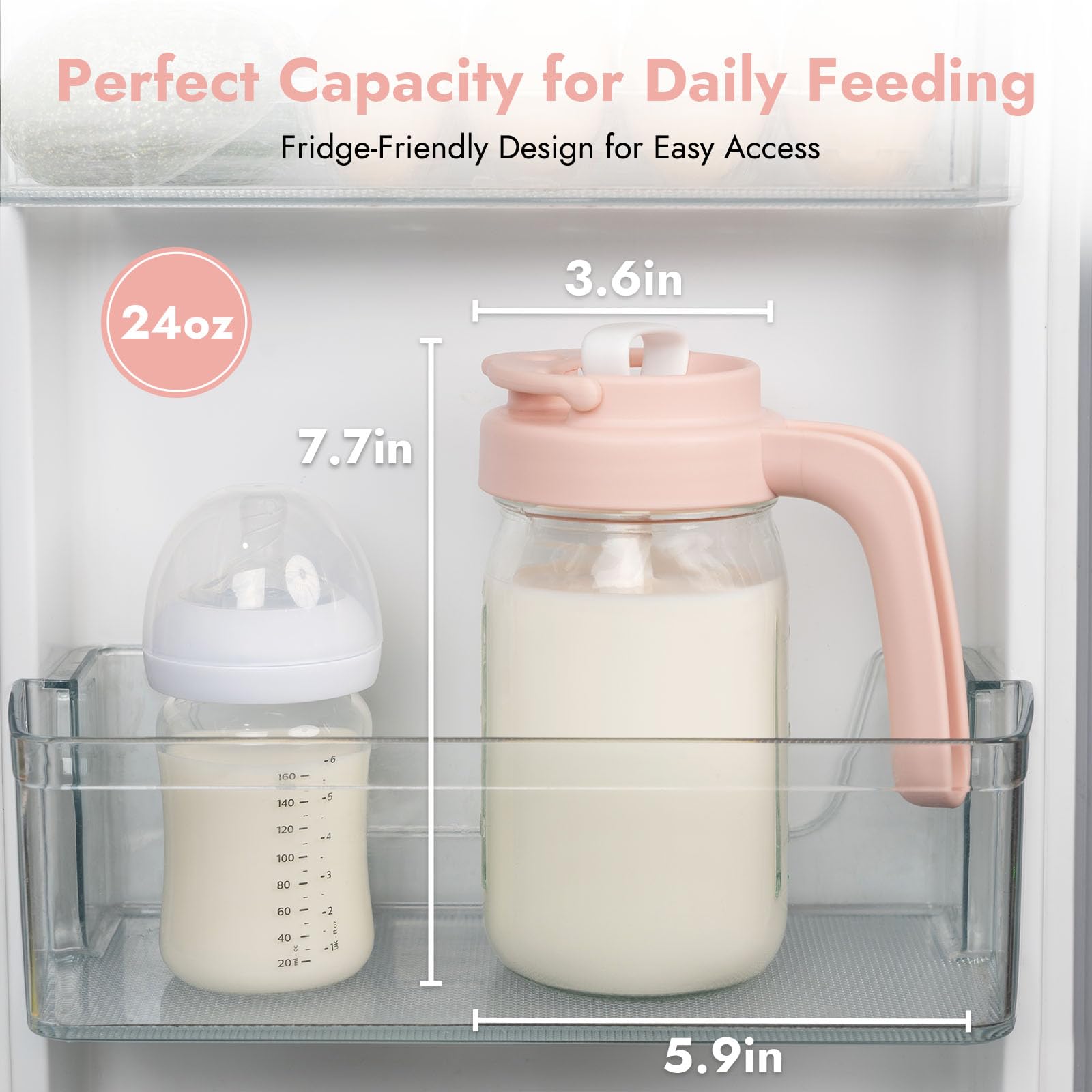Papablic Bottle Washer Glass Formula Mixing Pitcher