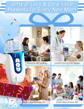 2-in-1 Electric Baby Nasal Aspirator with Powerful Suction
