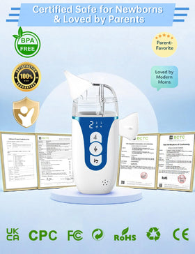 2-in-1 Electric Baby Nasal Aspirator with Powerful Suction