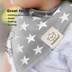 Baby Bandana Bibs & Organic Burp Cloth Set, 15-Pack